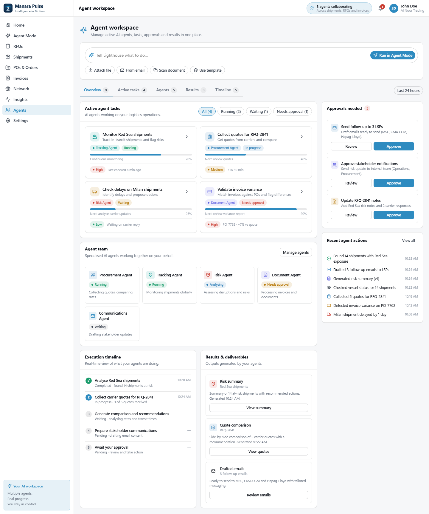 Mpulse AI agent workspace